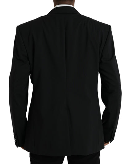 Dolce & Gabbana Black SICILIA Single Breasted Coat Blazer