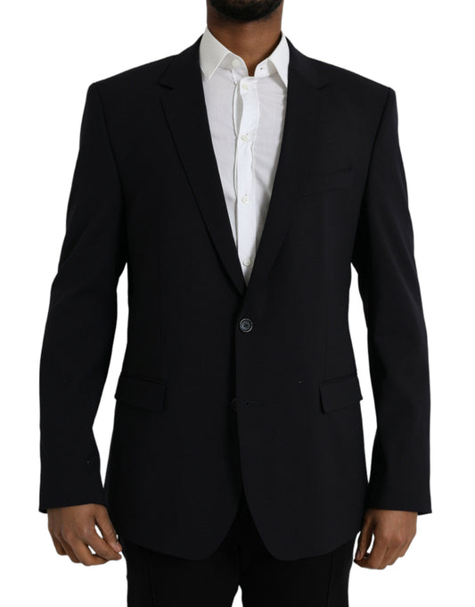 Dolce & Gabbana Black MARTINI Single Breasted Coat Blazer