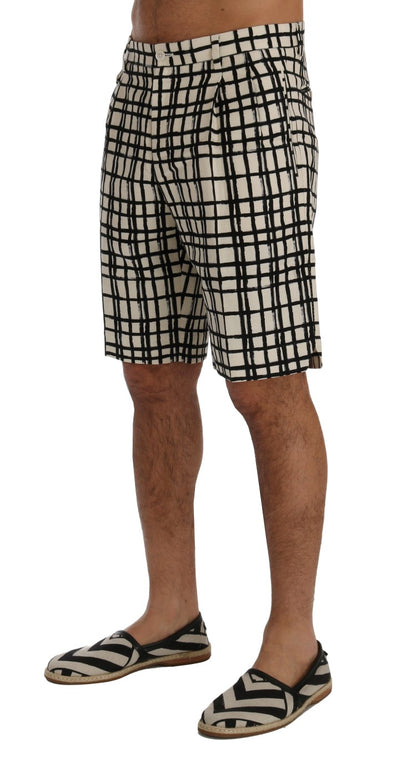 Dolce & Gabbana Elegant Striped Cotton-Linen Shorts