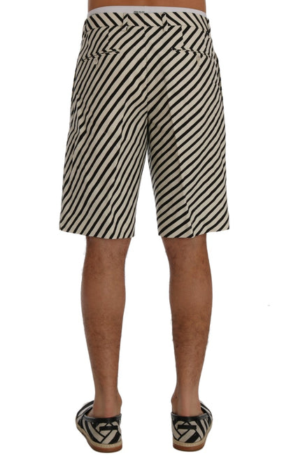 Dolce & Gabbana Striped Hemp Casual Shorts