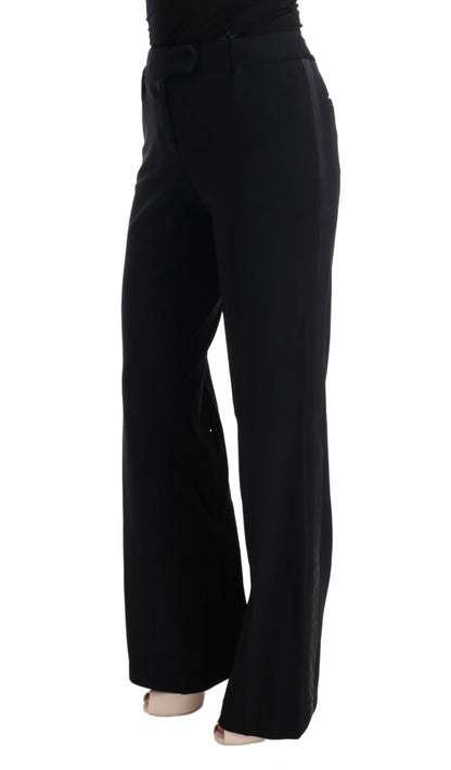 Ermanno Scervino Chic Black Bootcut Formal Pants