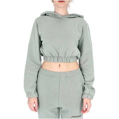 Hinnominate Chic Cropped Hooded Cotton Sweatshirt