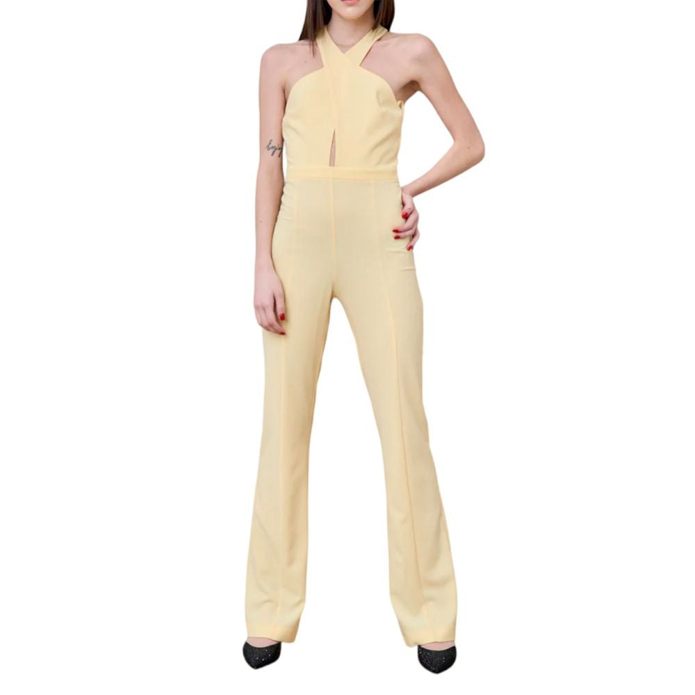 Patrizia Pepe Radiant Canary Yellow Stretch Jumpsuit Dress