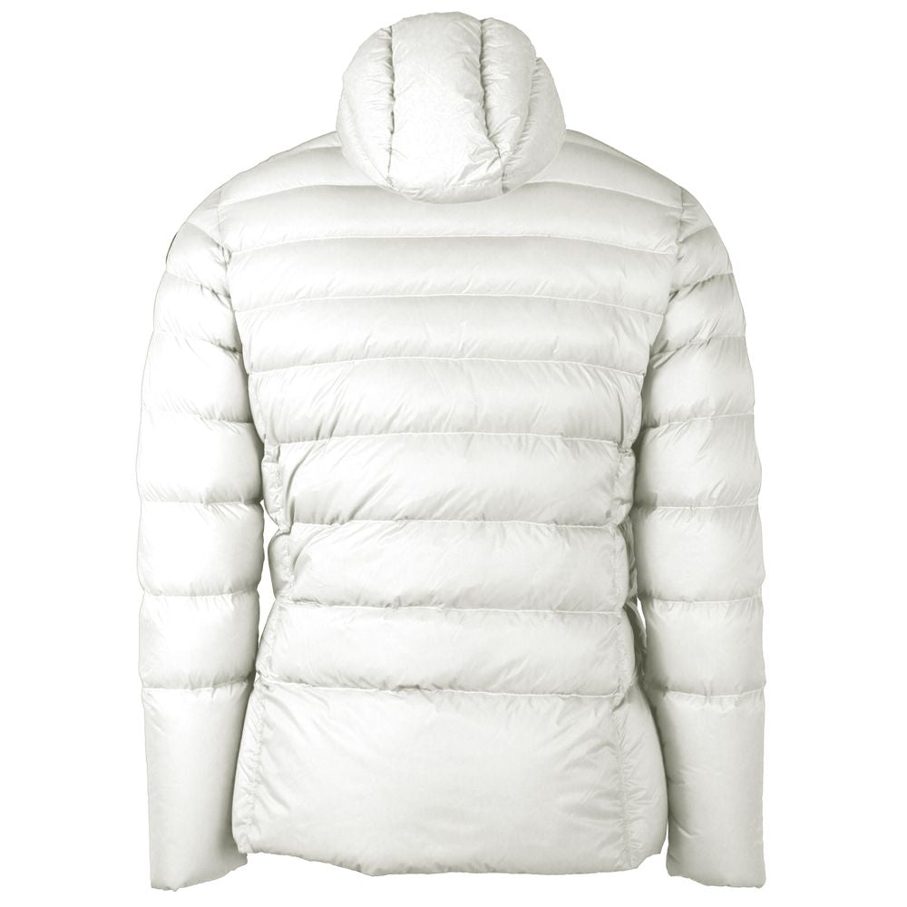 Centogrammi Reversible White Nylon Hooded Jacket