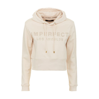 Imperfect Beige Cotton Womens Hoodie