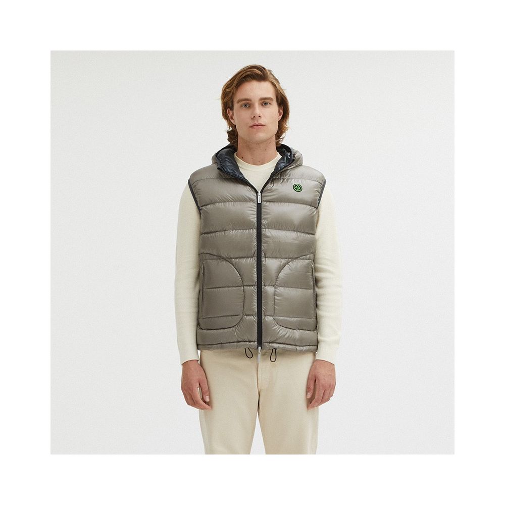 Centogrammi Gray Nylon Men's Reversible Vest