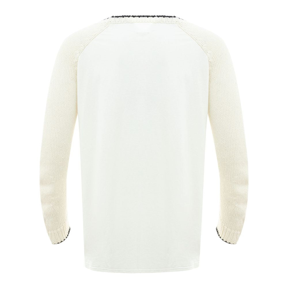 MM6 Maison Margiela Elegant White Cotton Sweater for Men