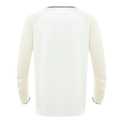 MM6 Maison Margiela Elegant White Cotton Sweater for Men