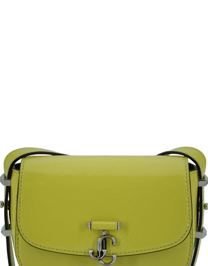 Jimmy Choo Lime Yellow Leather Small Shoulder Bag