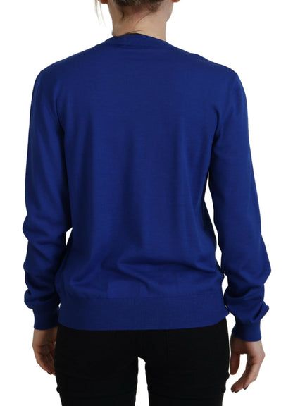 Dsquared² Blue Long Sleeve Crew Neck Casual Sweater