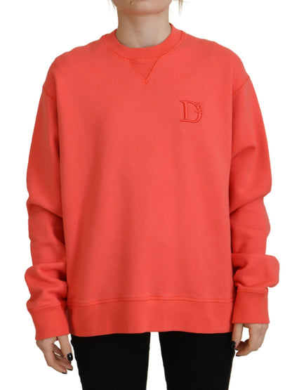 Dsquared² Pink Logo Embroidery Women Long Sleeve Sweater