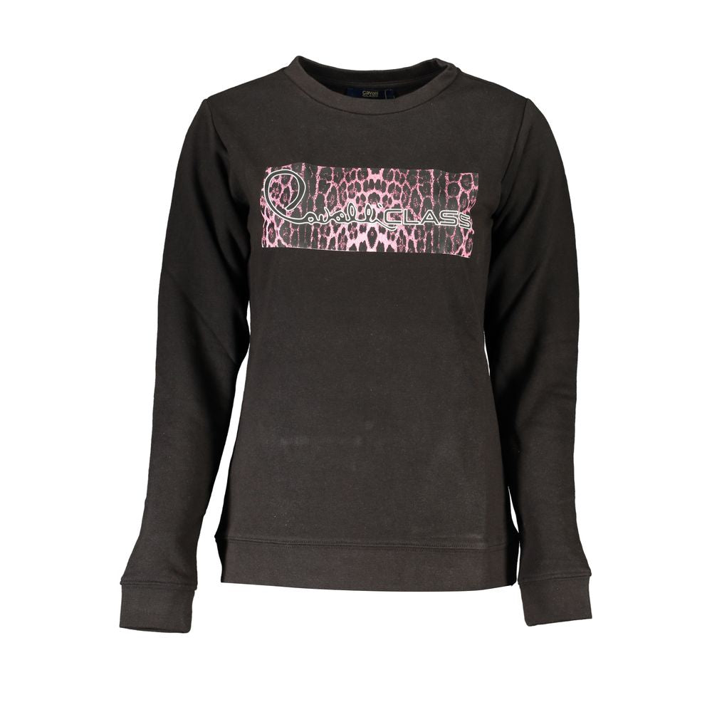 Cavalli Class Black Cotton Sweater