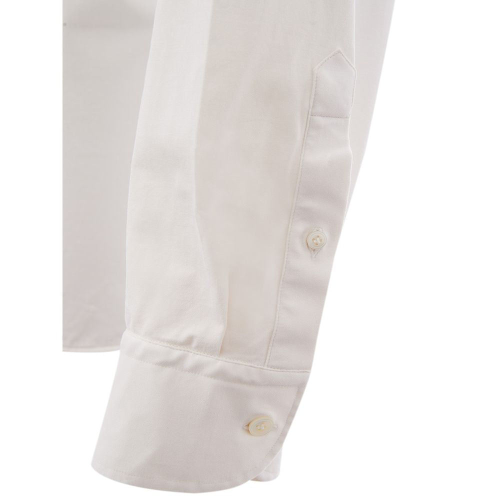 Lardini Elegant White Cotton Men's Shirt