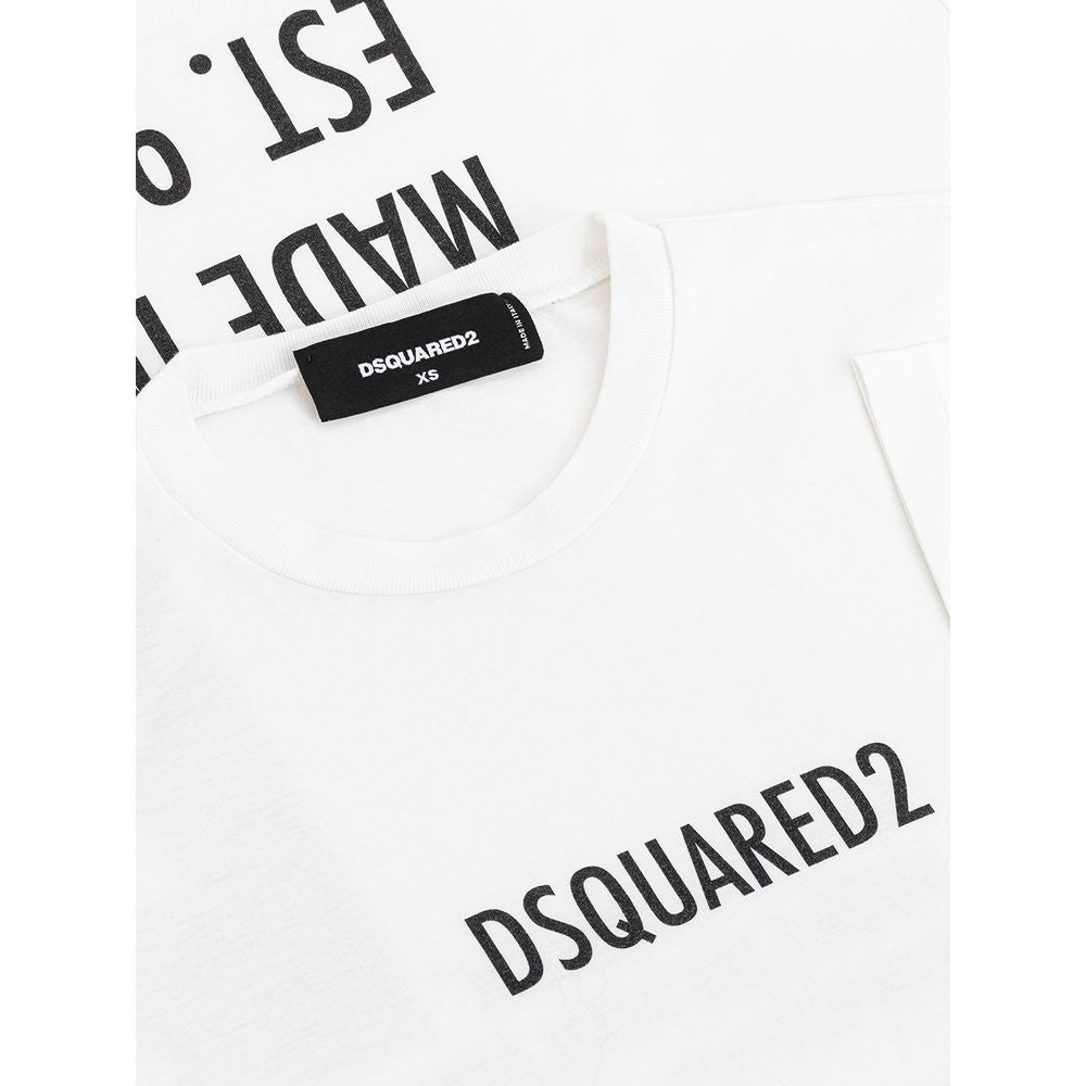 Dsquared² Elegant White Cotton Top for Stylish Women