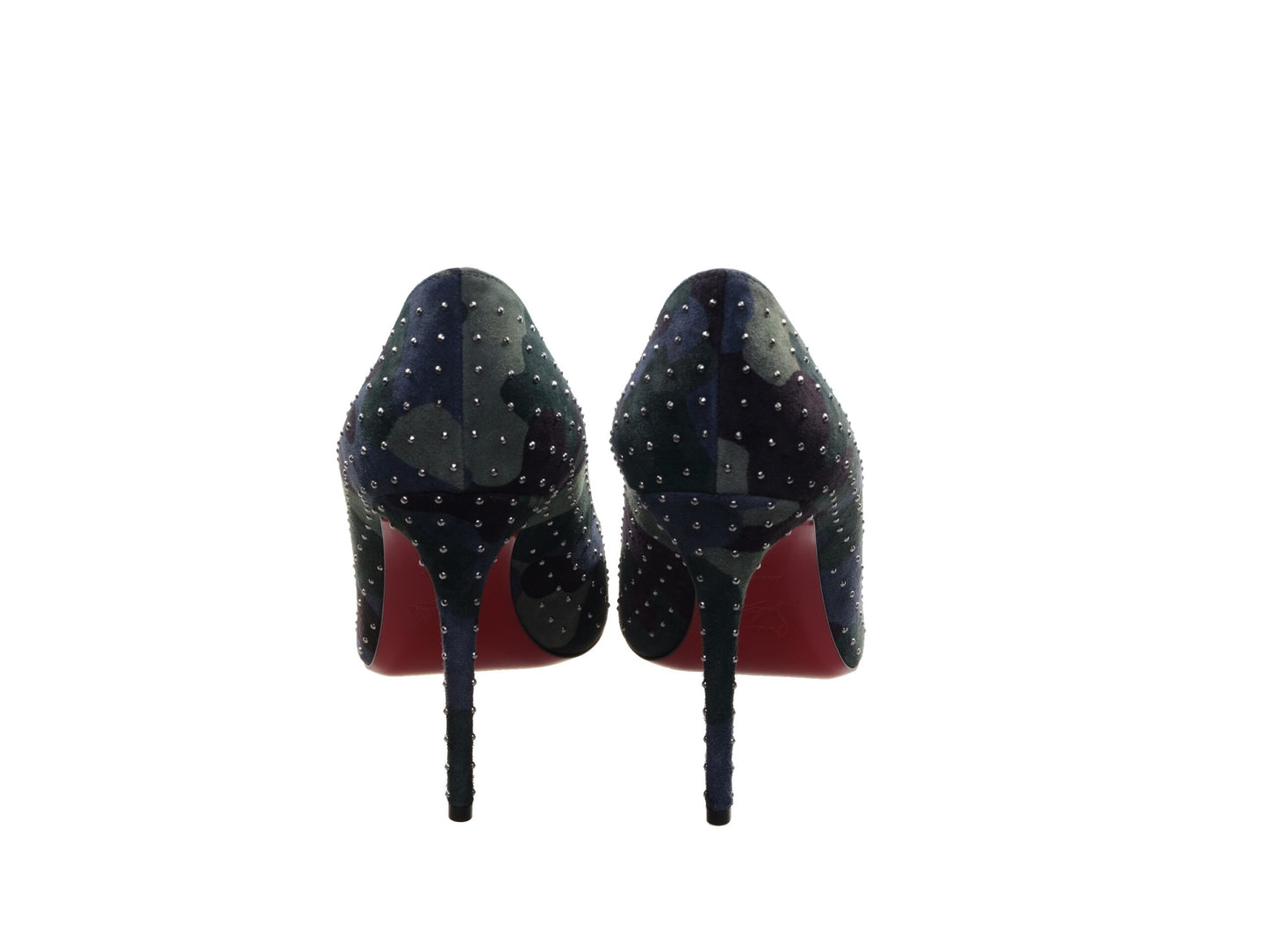 Christian Louboutin Kate Plume 100 Camouflage and Micro Stud High Heel Pumps