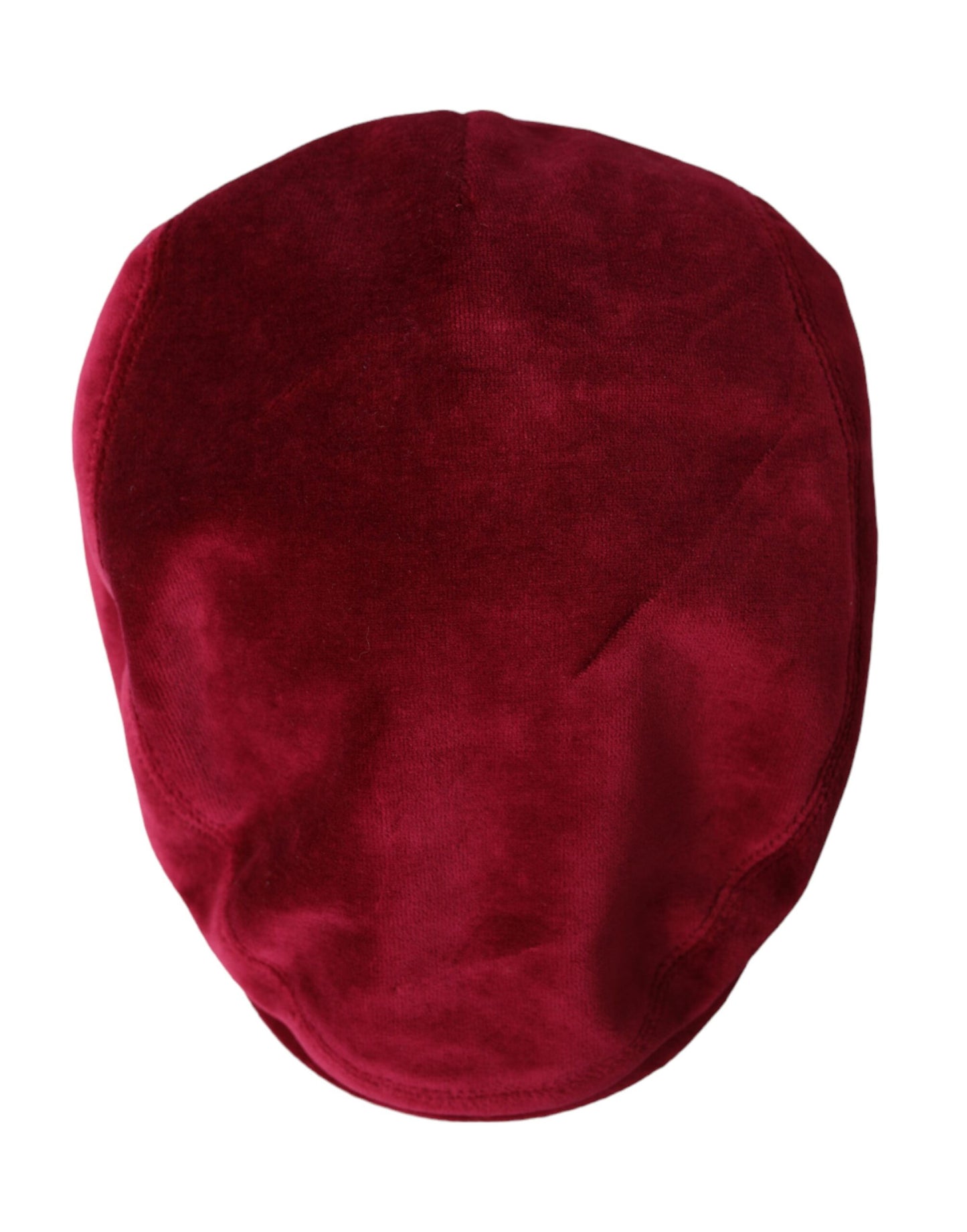 Dolce & Gabbana Maroon Velvet Cotton Newsboy Hat Men