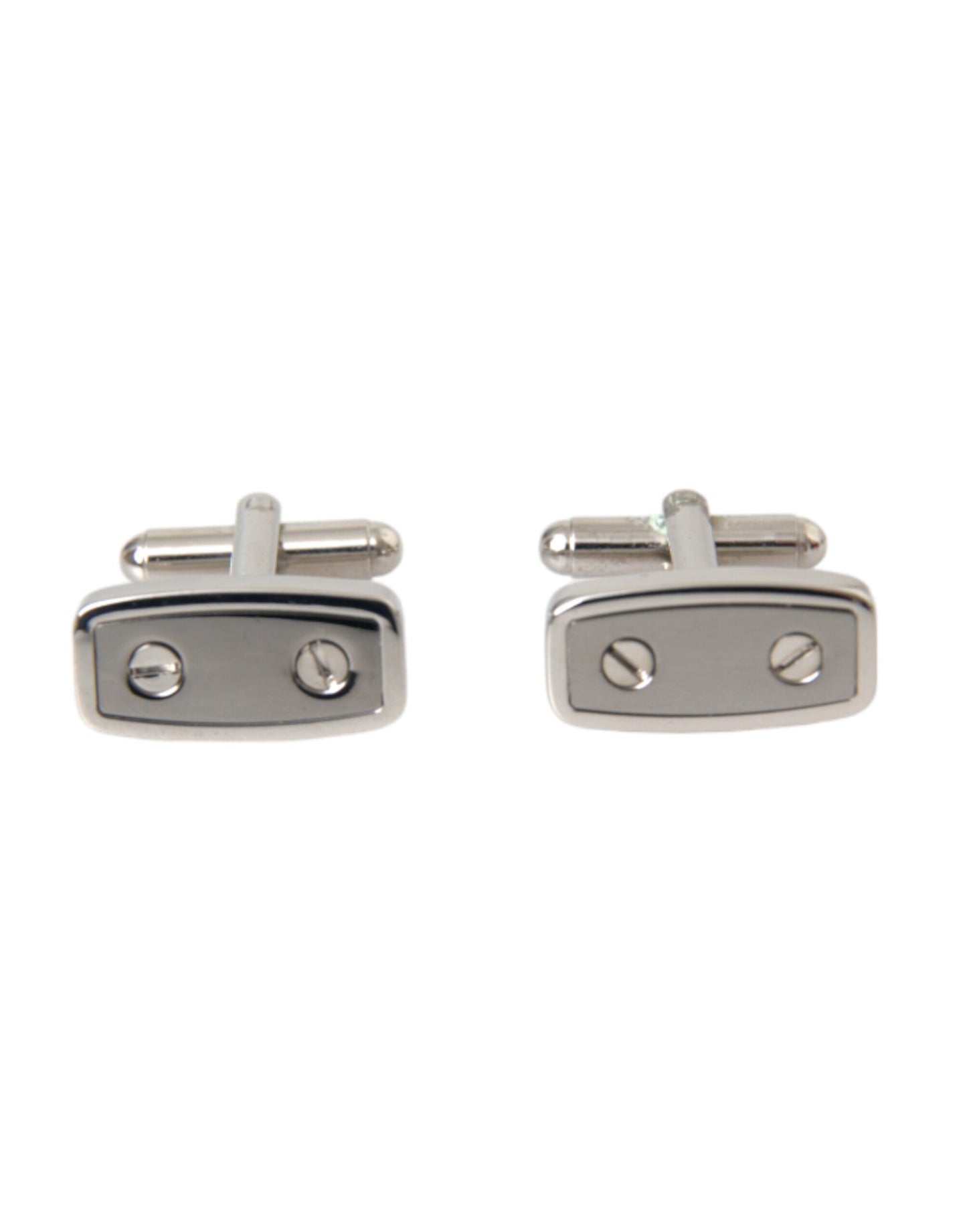 Dolce & Gabbana Silver Plated Metal Brass Pin Men Cufflinks