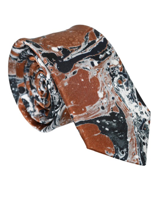 Dolce & Gabbana Multicolor Tie Dye Adjustable Tie Men