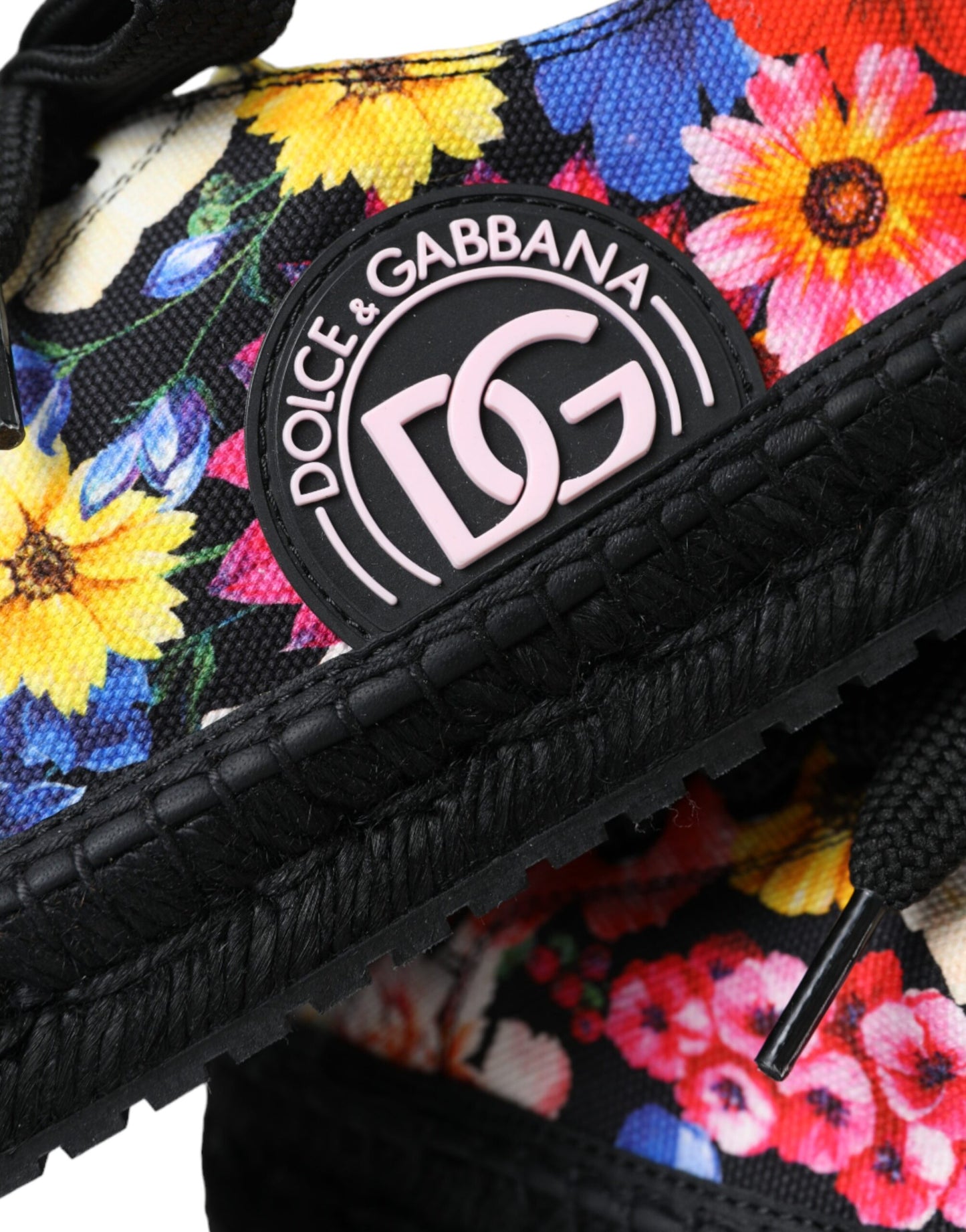 Dolce & Gabbana Multicolor Canvas Floral Espadrilles Sneakers Shoes