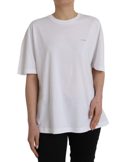 Balenciaga White Cotton Crew Neck Short Sleeves T-shirt