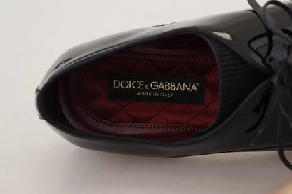 Dolce & Gabbana Black Patent Leather Derby Dress Shoes