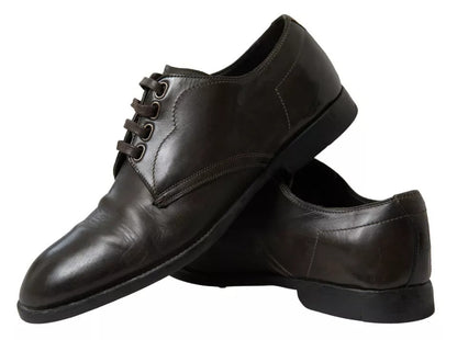 Dolce & Gabbana Green Leather Mens Formal Dress Shoes