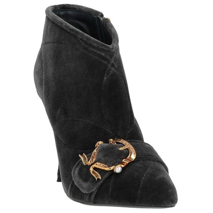 Dolce & Gabbana Black Cotton Boot