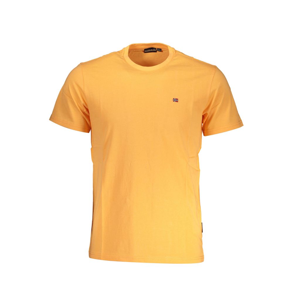 Napapijri Orange Cotton Men T-Shirt