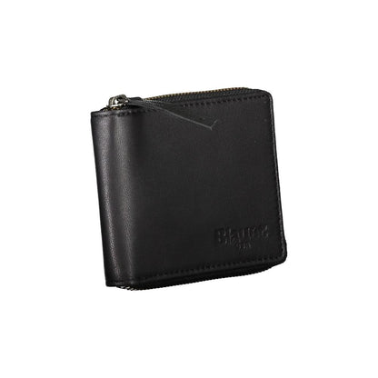 Blauer Sleek Leather Round Wallet with Card Spaces