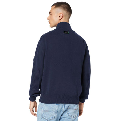 La Martina Blue Cotton Sweater