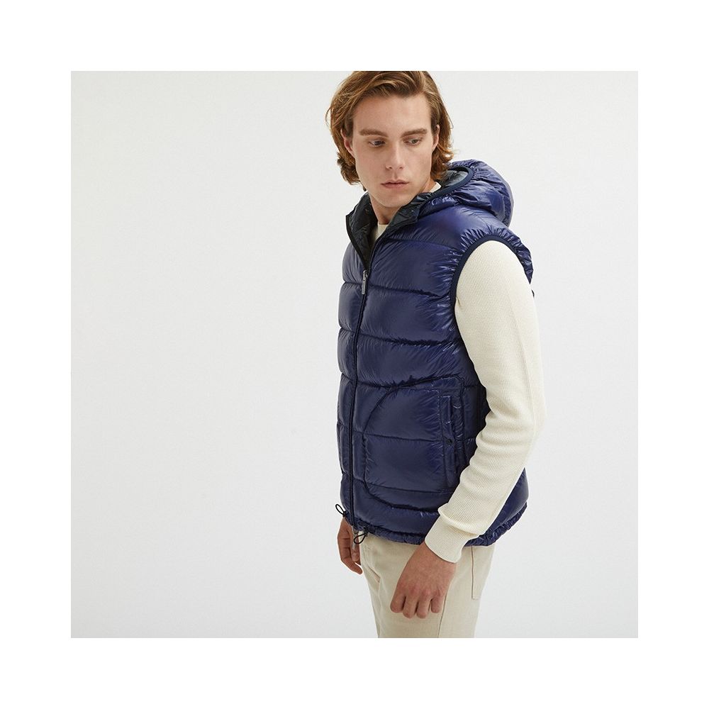 Centogrammi Blue Nylon Men's Reversible Vest