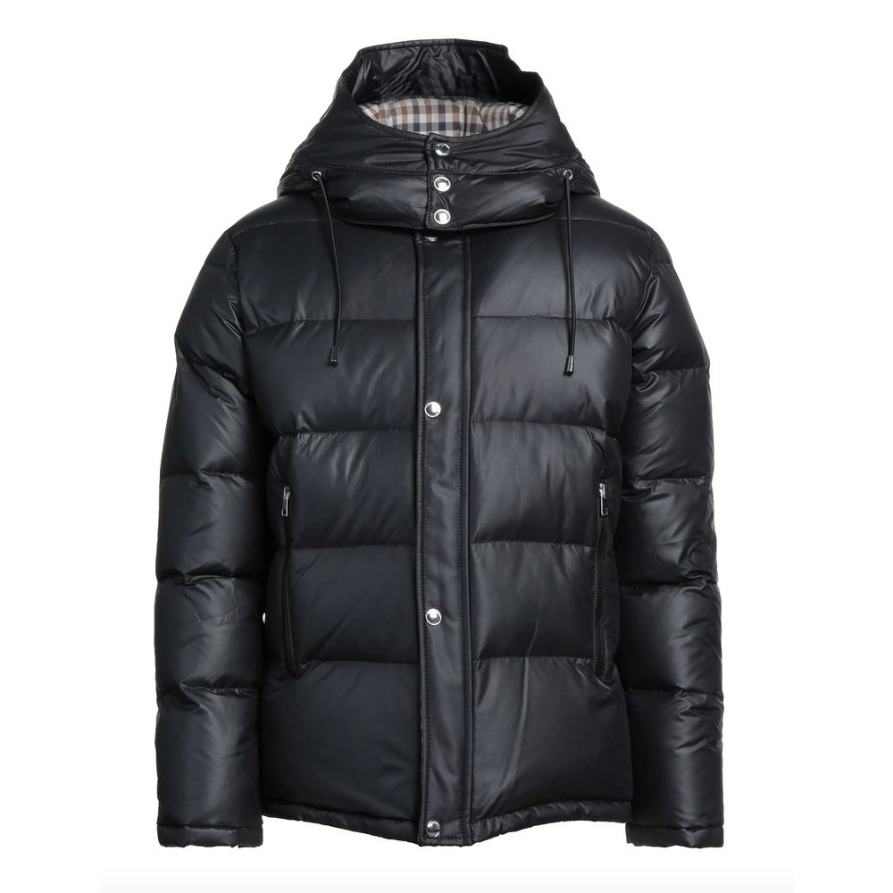 Aquascutum Black Polyester Men Jacket