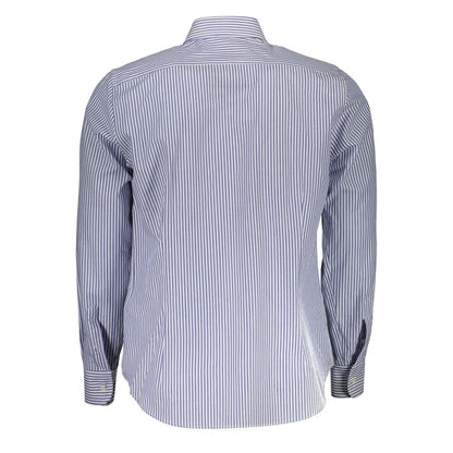 La Martina Blue Cotton Men Shirt