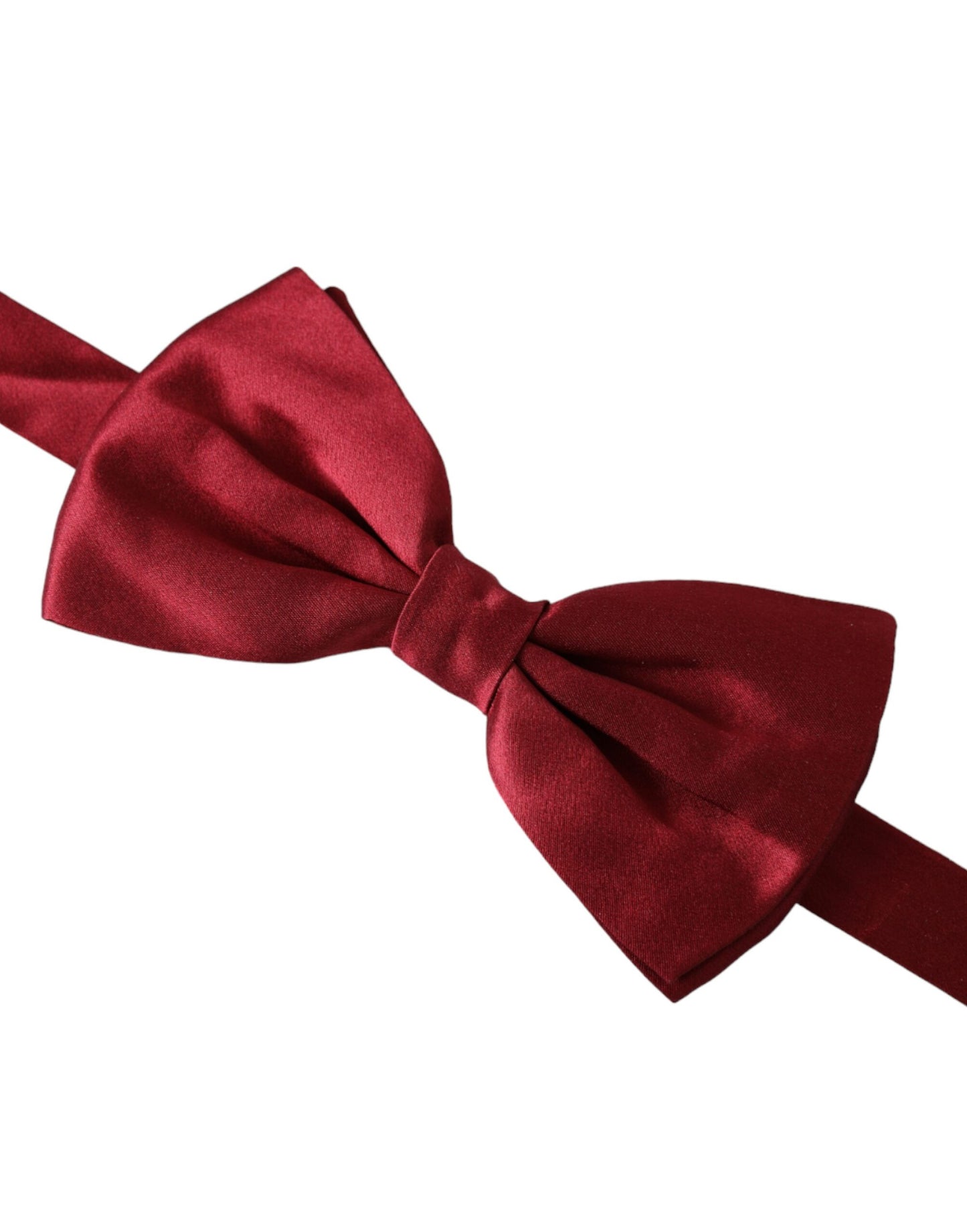 Dolce & Gabbana Red Satin Silk Adjustable Neck Men Bow Tie