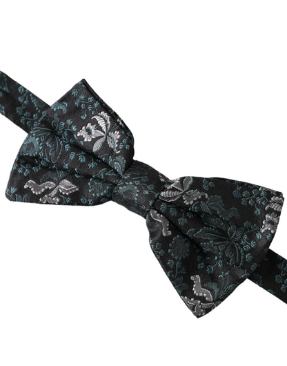 Dolce & Gabbana Multicolor Fantasy Floral Silk Adjustable Neck Men Bow Tie