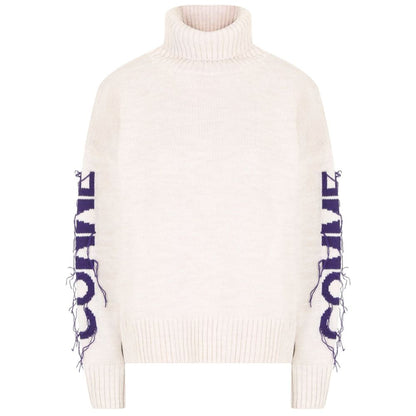 Comme Des Fuckdown Beige Acrylic Sweater