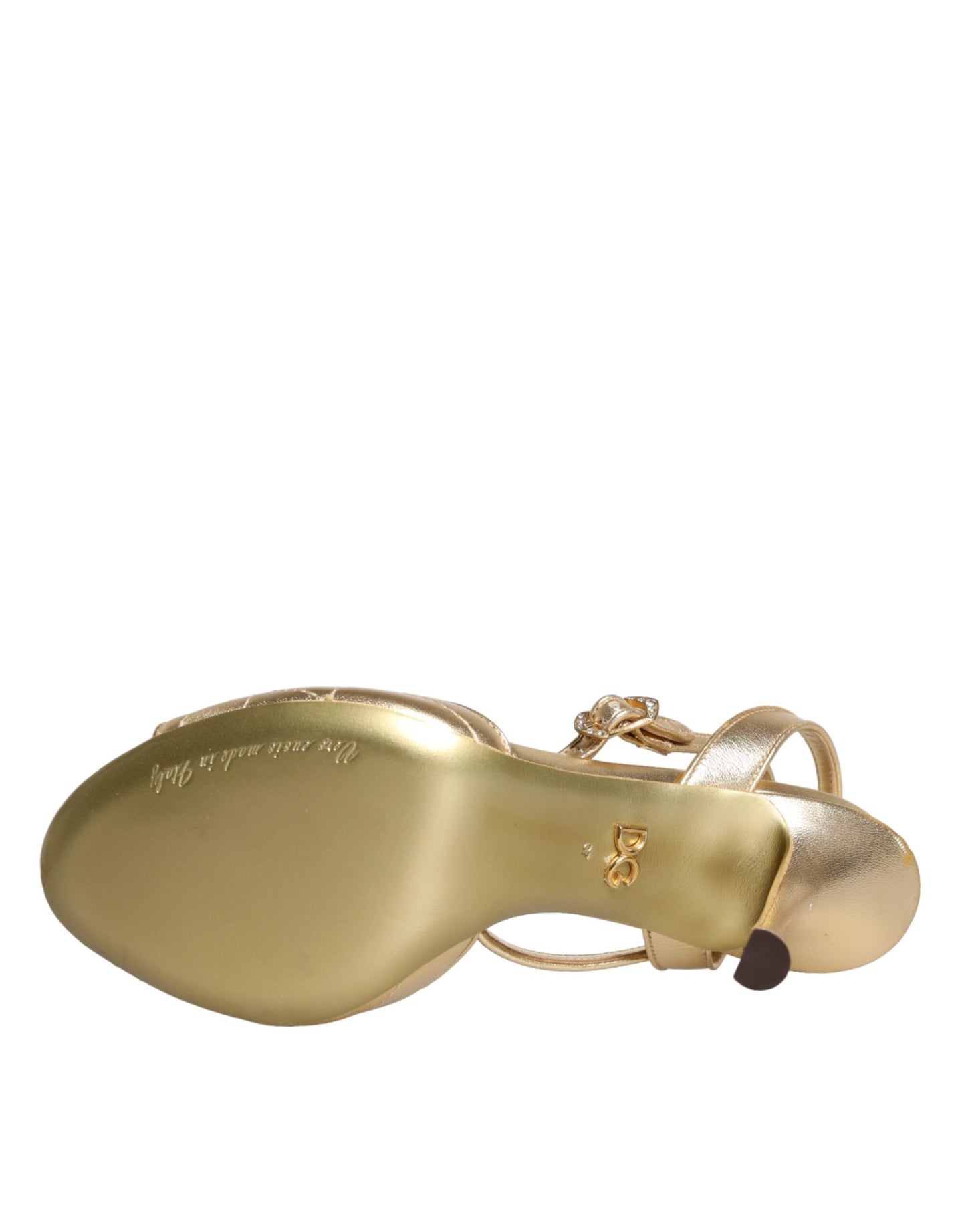 Dolce & Gabbana Gold Devotion Embellished Keira Sandals Shoes