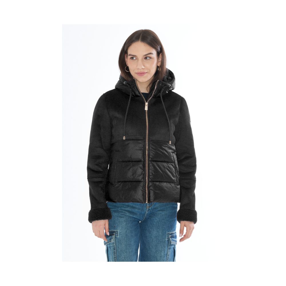 Yes Zee Black Nylon Women Jacket