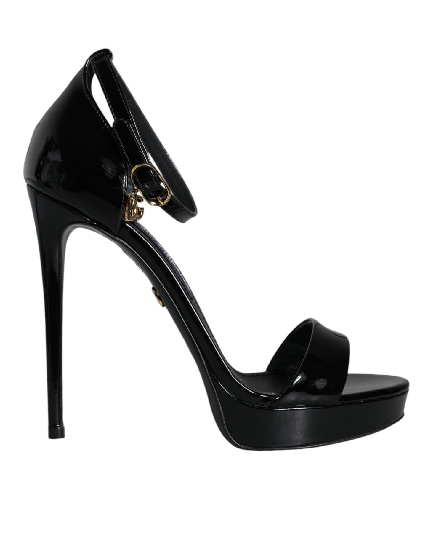 Dolce & Gabbana Black KEIRA Heels Ankle Strap Sandals Shoes