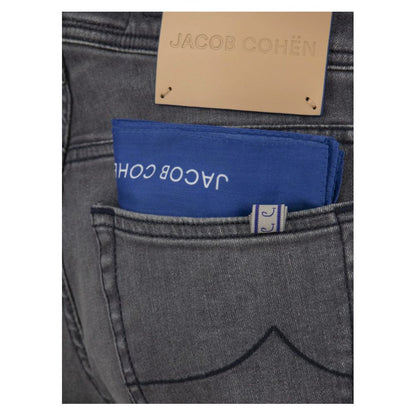 Jacob Cohen Gray Cotton Jeans & Pant