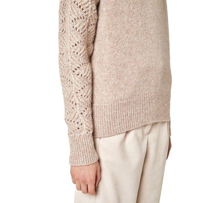 Alpha Studio Beige Wool Alpaca Sweater