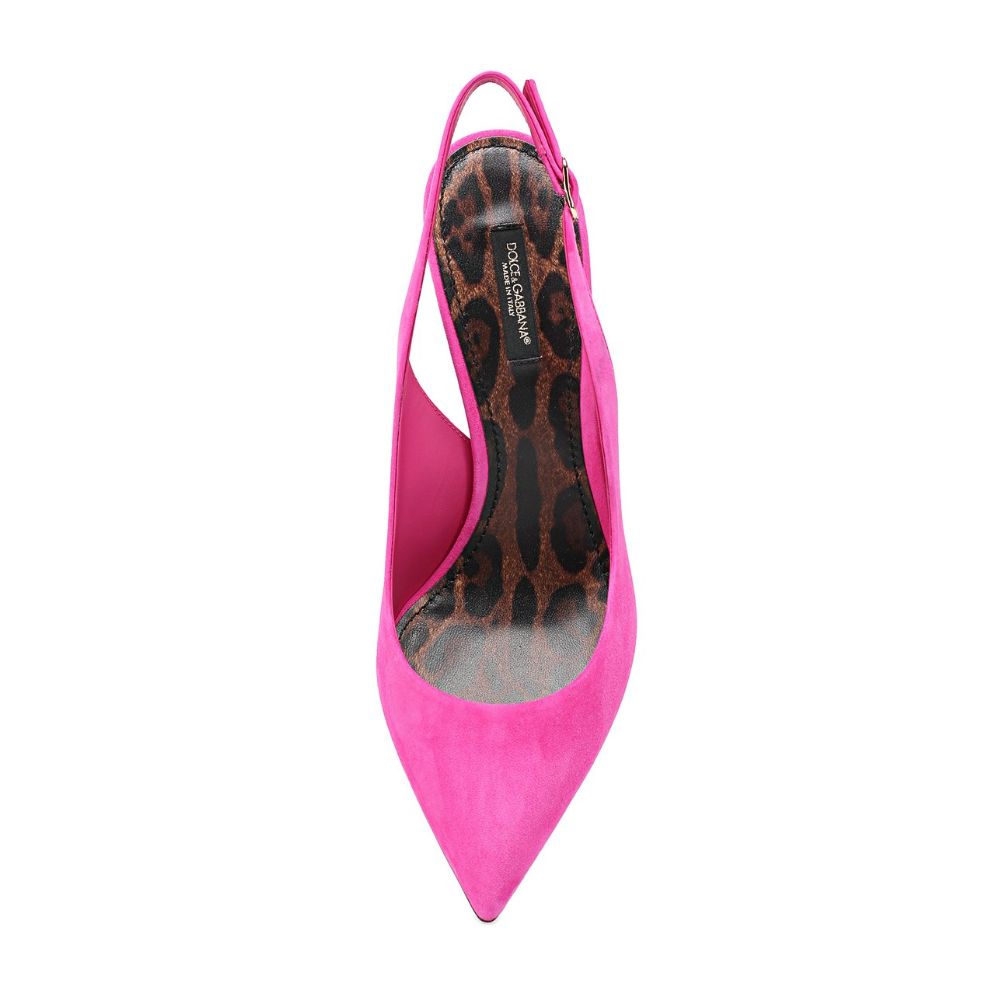 Dolce & Gabbana Fuchsia Leather Di Capra Pump