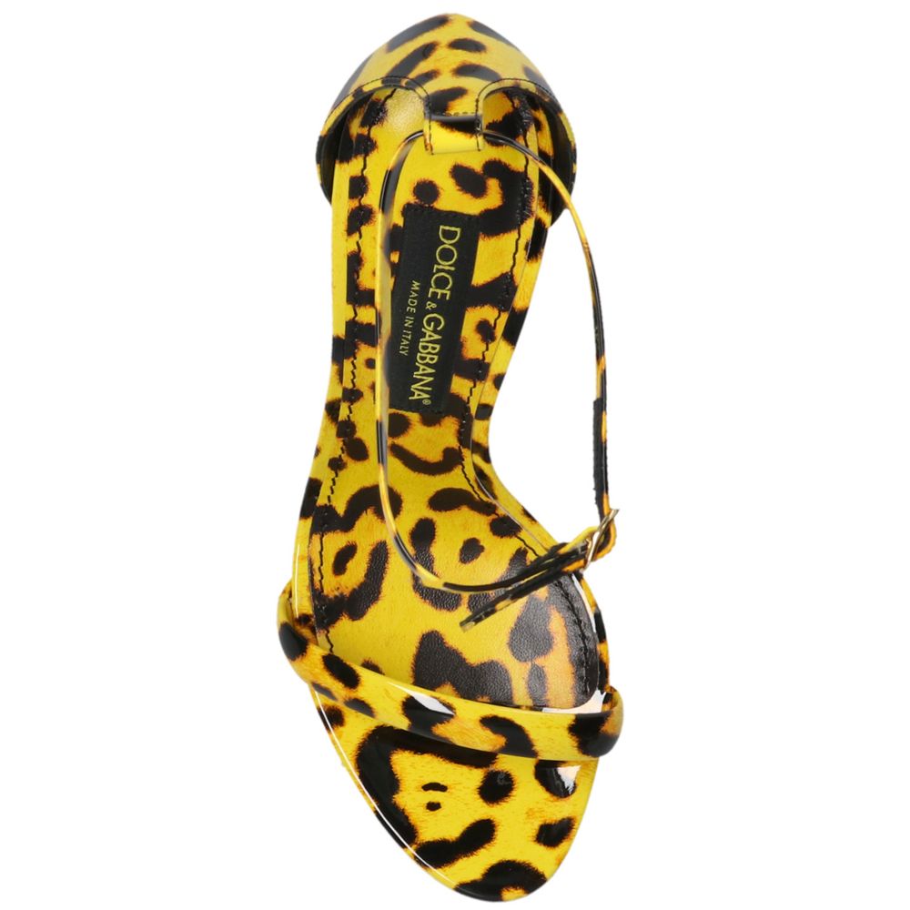 Dolce & Gabbana Yellow Leather Di Calfskin Sandal