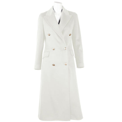 Made in Italy White Wool Vergine Jackets & Coat