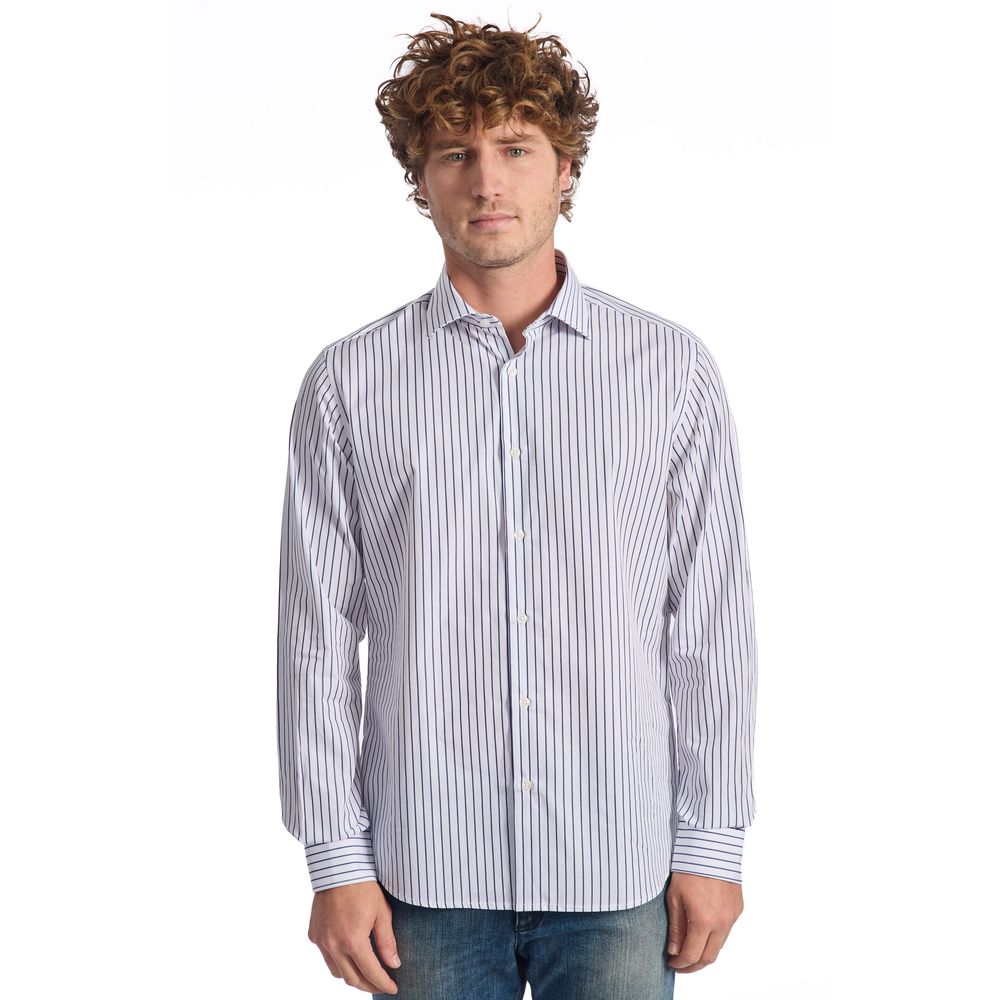 Baldinini Trend Light Blue Cotton Shirt