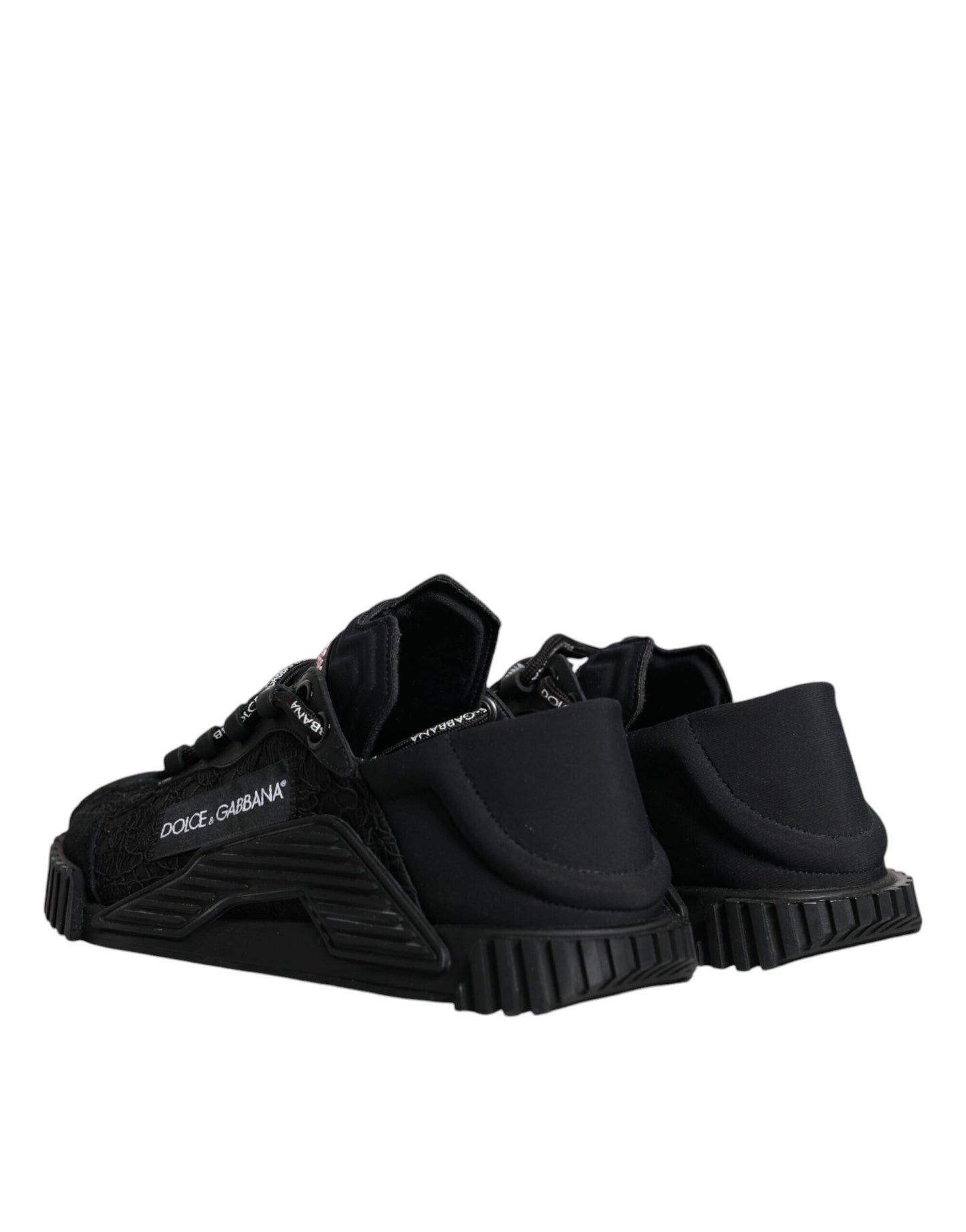 Dolce & Gabbana Black Nylon Low Top NS1 Sneakers Shoes