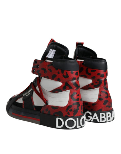 Dolce & Gabbana Multicolor Leather High Top Sneakers Shoes