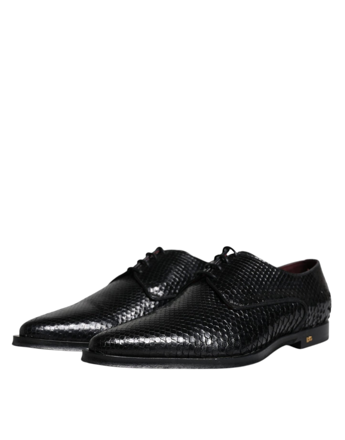 Dolce & Gabbana Black Leather Derby Formal Dress Shoes