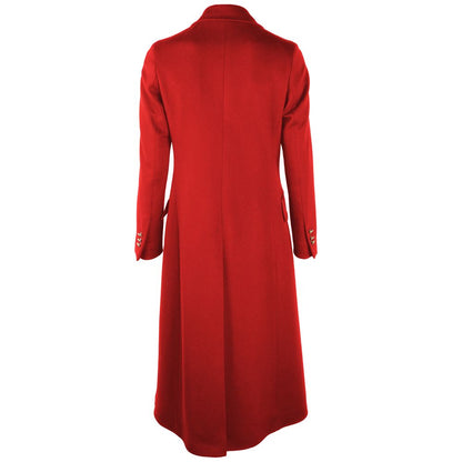 Made in Italy Red Wool Vergine Jackets & Coat