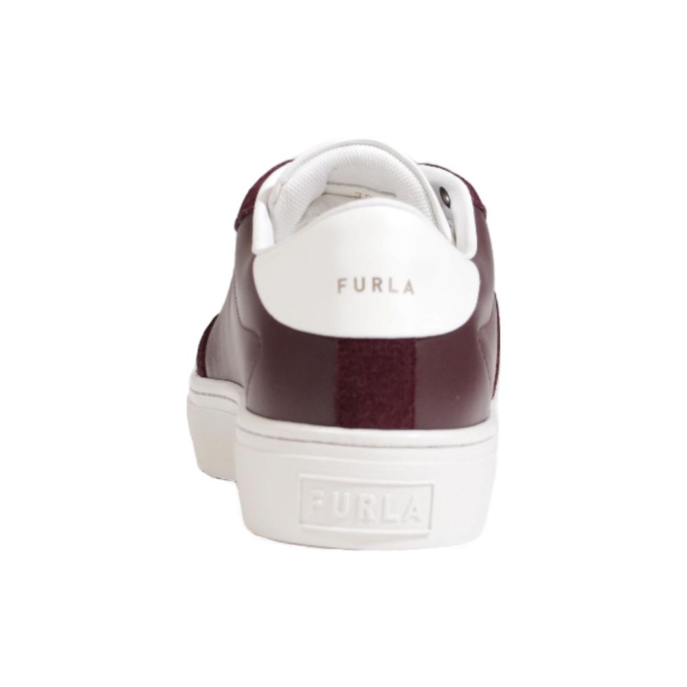 Furla Bordeaux Leather Sneaker